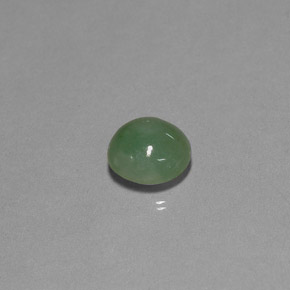 Jadéite vert naturelle transparent, 3,04 ct, transparent / translucide