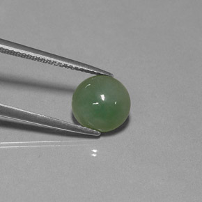 Jadéite vert naturelle transparent, 3,04 ct, transparent / translucide