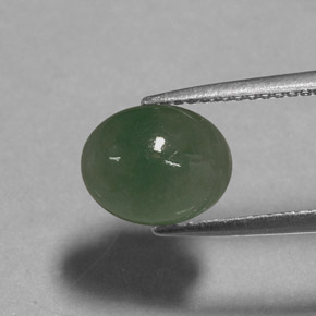 Jadéite vert naturelle transparent, 3,24 ct, transparent / translucide