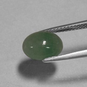Jadéite vert naturelle transparent, 3,24 ct, transparent / translucide