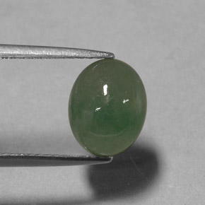 Jadéite vert naturelle transparent, 3,24 ct, transparent / translucide