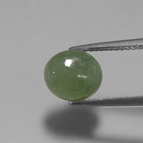 Jadéite vert naturelle transparent, 2,64 ct, transparent / translucide