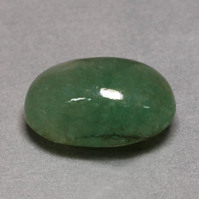 Jadéite vert naturelle transparent, 3,26 ct, transparent / translucide