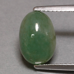 Jadéite vert naturelle transparent, 3,26 ct, transparent / translucide