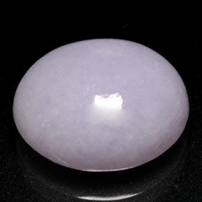 Jadéite bleue naturelle coupe ovale, 12,21 ct, opaque