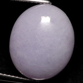 Jadéite bleue naturelle coupe ovale, 12,21 ct, opaque