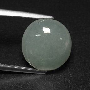 Jadéite vert naturelle transparent, 7,10 ct, transparent / translucide