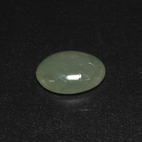 Jadéite vert naturelle transparent, 3,09 ct, transparent / translucide