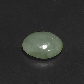 Jadéite vert naturelle transparent, 4,15 ct, transparent / translucide