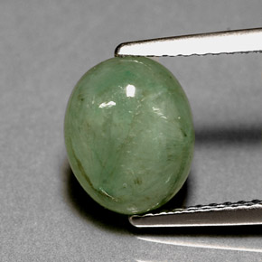 Jadéite vert naturelle transparent, 3,12 ct, transparent / translucide