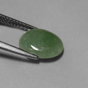 Jadéite Vert naturelle Transparent, 3.19 ct, Transparent / Translucide