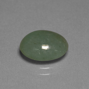 Jadéite vert naturelle transparent, 3,39 ct, transparent / translucide