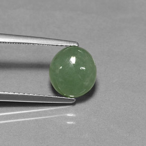 Jadéite vert naturelle transparent, 2,98 ct, transparent / translucide