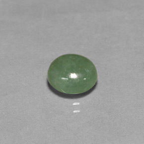 Jadéite vert naturelle transparent, 2,98 ct, transparent / translucide