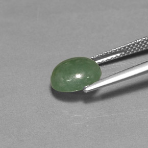 Jadéite vert naturelle transparent, 2,98 ct, transparent / translucide