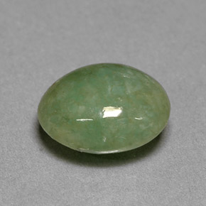 Jadéite vert naturelle transparent, 2,46 ct, transparent / translucide