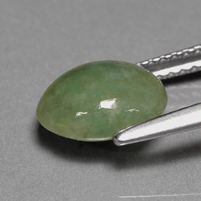 Jadéite vert naturelle transparent, 2,46 ct, transparent / translucide