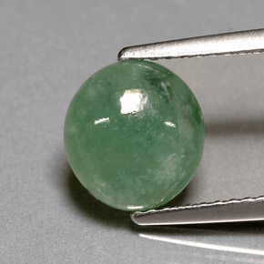 Jadéite vert naturelle transparent, 2,26 ct, transparent / translucide