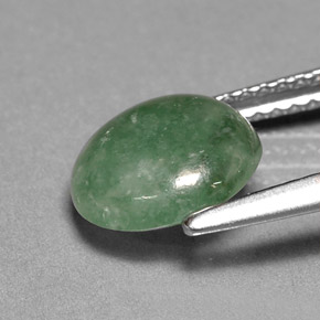 Jadéite vert naturelle transparent, 2,26 ct, transparent / translucide