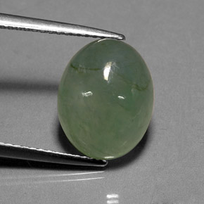 Jadéite Vert naturelle Transparent, 7.24 ct, Transparent / Translucide
