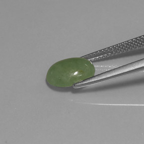 Jadéite vert naturelle transparent, 2,39 ct, transparent / translucide