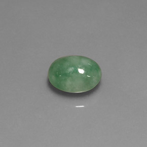 Jadéite vert naturelle transparent, 2,94 ct, transparent / translucide