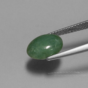 Jadéite vert naturelle coupe ovale, 2,60 ct, translucide