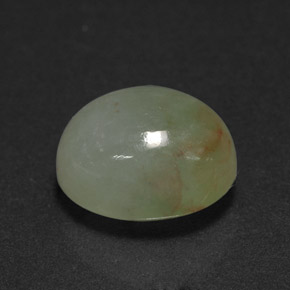 Jadéite Blanc Vert naturelle Coupe ovale, 3.90 ct, Translucide