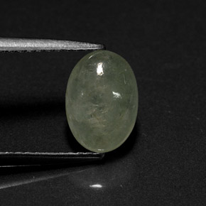 Jadéite Vert naturelle Coupe ovale, 1.88 ct, Translucide