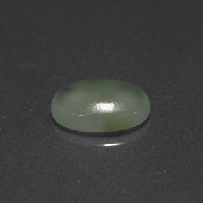 Jadéite Blanc Vert naturelle Coupe ovale, 1.48 ct, Translucide