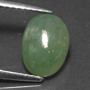 Jadéite Vert naturelle Coupe ovale, 2.50 ct, Translucide