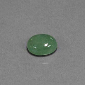Jadéite vert naturelle transparent, 3,01 ct, transparent / translucide