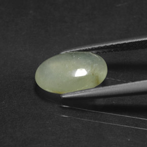 Jadéite vert naturelle transparent, 1,87 ct, transparent / translucide