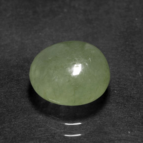 Jadéite vert naturelle transparent, 3,60 ct, transparent / translucide