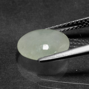 Jadéite Vert clair naturelle Transparent, 2.81 ct, Transparent / Translucide