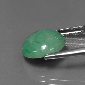 Jadéite Vert naturelle Coupe roude, 6.31 ct, Opaque