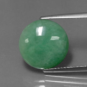 Jadéite Vert naturelle Coupe roude, 5.92 ct, Opaque