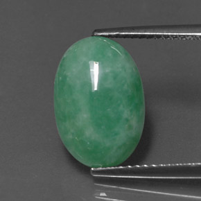 Jadéite Vert naturelle Coupe ovale, 5.68 ct, Opaque