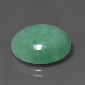 Jadéite vert naturelle coupe ovale, 8,83 ct, opaque