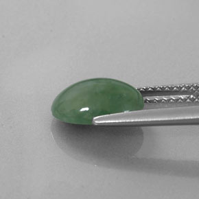 Jadéite Vert naturelle Coupe ovale, 2.22 ct, Translucide