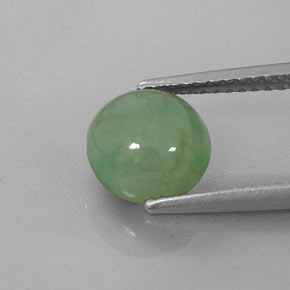 Jadéite Vert naturelle Coupe roude, 2.01 ct, Translucide