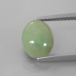 Jadéite Vert naturelle Coupe ovale, 2.78 ct, Translucide