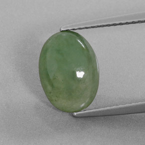 Jadéite Vert naturelle Coupe ovale, 3.17 ct, Translucide