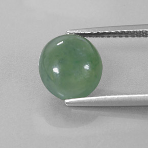 Jadéite Vert naturelle Coupe ovale, 3.26 ct, Translucide