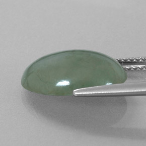 Jadéite Vert naturelle Coupe ovale, 6.49 ct, Translucide