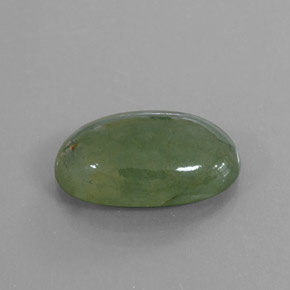 Jadéite vert naturelle coupe ovale, 9,98 ct, transparent