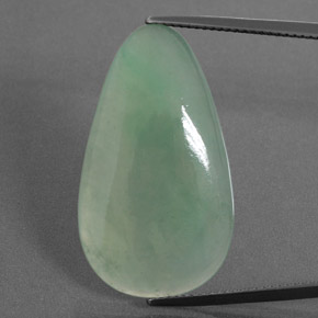 Jadéite Vert naturelle Fantaisie, 21.30 ct, Transparent