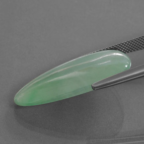 Jadéite Vert naturelle Fantaisie, 21.30 ct, Transparent