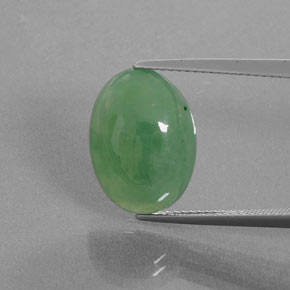 Jadéite Vert naturelle Coupe ovale, 9.39 ct, Translucide