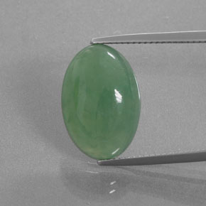 Jadéite Vert naturelle Coupe ovale, 11.46 ct, Translucide